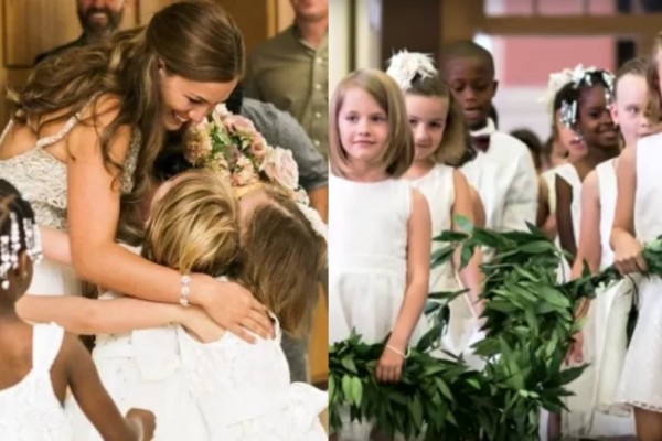 Δασκάλα κάλεσε στον γάμο της όλους τους 8χρονους μαθητές της για να είναι πλήρης - Τη συνόδευσαν νύφη στην εκκλησία (video-photos)