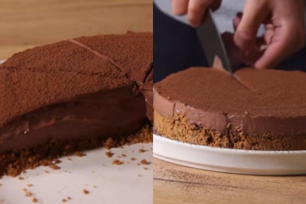 Σοκολατένια «όαση»: Θεσπέσιο γλυκό ψυγείου, με κακάο, γιαούρτι και 3 ακόμα υλικά (video)