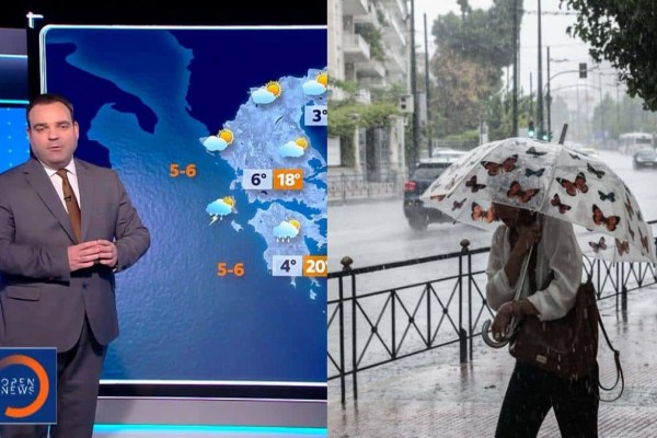 Κάθετος ο Κλέαρχος Μαρουσάκης: «Νερουλή εισβολή στην Αθήνα - Βροχές που θα μείνουν στην πόλη μέχρι...»