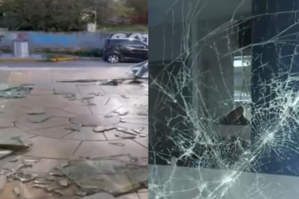 Μπουρίνι στην Αττική: Κεραυνός χτύπησε υποσταθμό του ΔΕΔΔΗΕ στο Ψυχικό - Έσπασαν τζάμια γραφείου (video)
