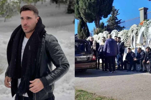 Σέρρες: Ανείπωτη θλίψη στην κηδεία του 30χρονου Γιώργου Ζαγκλιβέρη - Φίλοι και συγγενείς είπαν το τελευταίο αντίο στον ποδοσφαιριστή