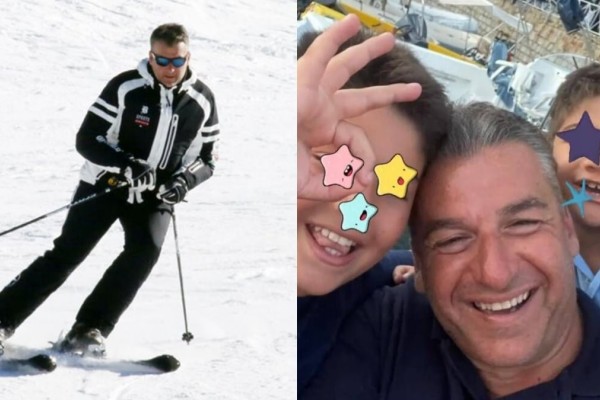 Πάνω απ' όλα μπαμπάς ο Γιώργος Λιάγκας: Εξόρμηση με τους γιους του στον Παρνασσό για σκι (photo)
