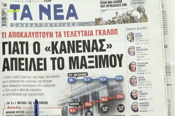 Τα πρωτοσέλιδα των εφημερίδων (17/2)