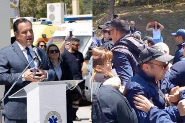 Άδωνις Γεωργιάδης: Ευθεία επίθεση σε υγειονομικούς που τον αποδοκίμαζαν - «Είστε ανθρωπάκια, ασήμαντα...» (video)