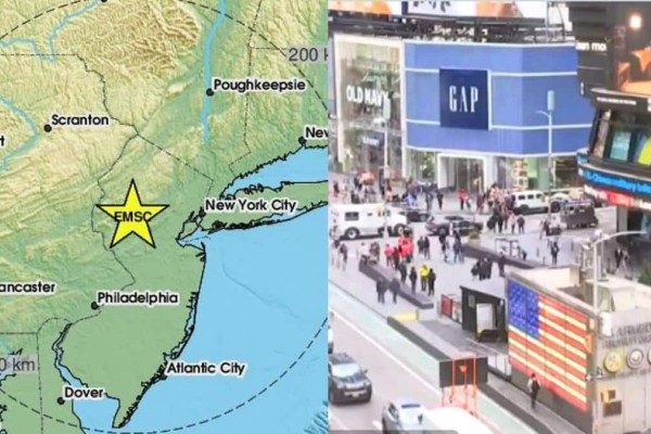 Σεισμός στη Νέα Υόρκη: Η στιγμή που ο Εγκέλαδος χτυπά την αμερικανική μητρόπολη - Με καθυστέρηση 45 λεπτών το μήνυμα του «112» (video)