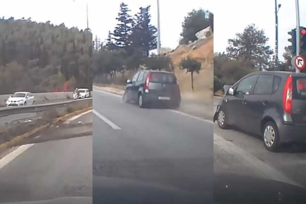 Αδιανόητο σκηνικό στον Περιφερειακό του Καρέα: Οδηγός μετά από σύγκρουση παθαίνει αμόκ και σκορπάει τον τρόμο (video)