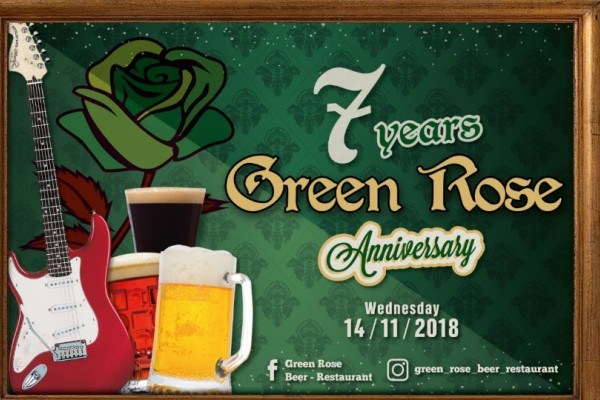 To Green Rose Beer-Restaurant κλείνει 7 χρόνια και το γιορτάζει!