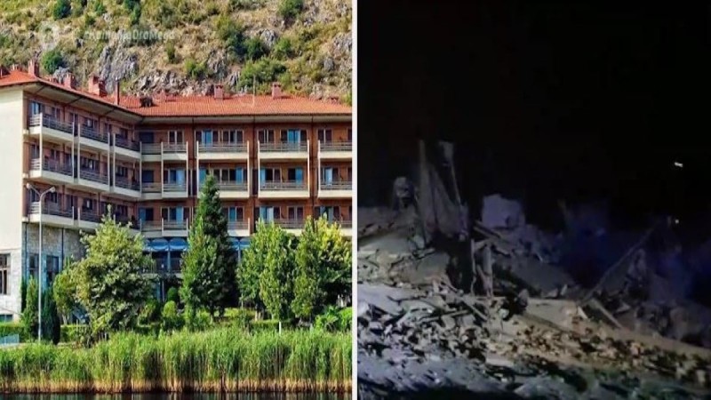 Καστοριά: Ισχυρή έκρηξη ισοπέδωσε ξενοδοχείο (Video)