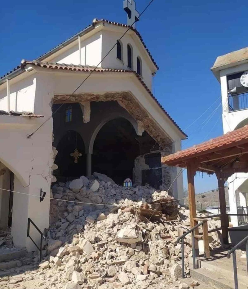 Από τον σεισμό καταστράφηκε εκκλησία.