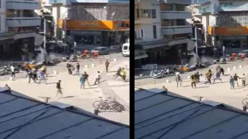 Άγριος ξυλοδαρμός στην Πλατεία Ελευθερίας στο Ηράκλειο (Video)