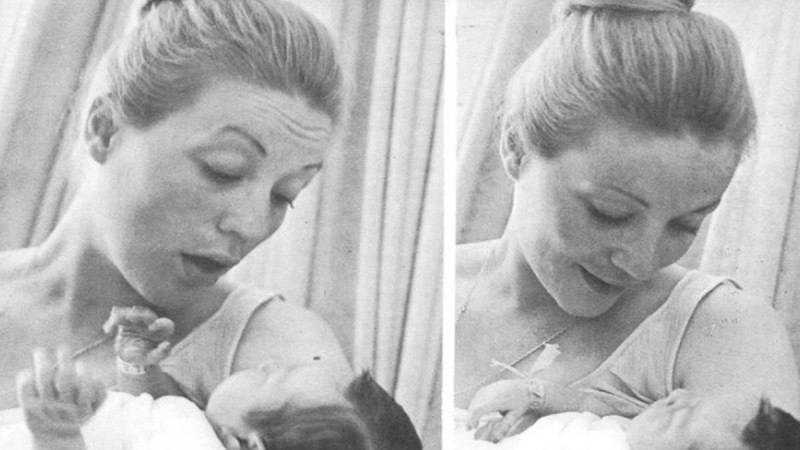 Σπάνιες φωτογραφίες: Όταν η Ζωή Λάσκαρη πόζαρε αμακιγιάριστη λίγες μέρες μετά την γέννηση της πρώτης της κόρης