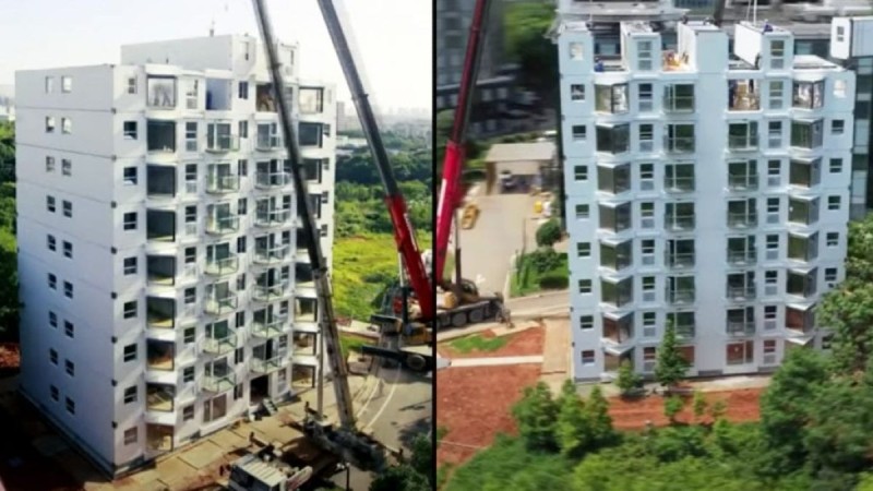 Πόσος χρόνος απαιτείται για να χτιστεί μια πολυκατοικία 10 ορόφων; Πολλοί μήνες, εκτός κι αν είστε Κινέζοι! (Βίντεο)