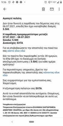 ΕΛΤΑ προσοχή στο SMS