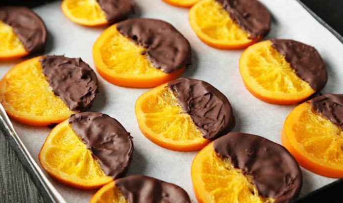  Καραμελωμένα πορτοκάλια βουτηγμένα σε σοκολάτα