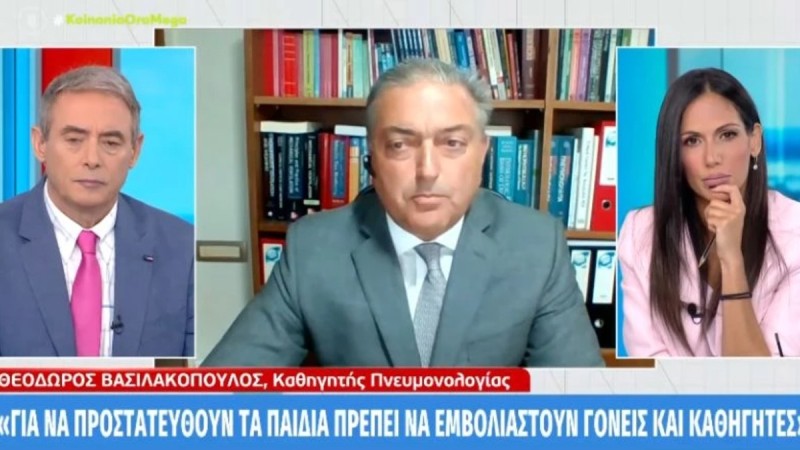 Θεόδωρος Βασιλακόπουλος: «Έχουμε χάσει 3 Ελληνόπουλα από κορωνοϊό – Κάθε βδομάδα σχεδόν ένα παιδί νοσηλεύεται σε ΜΕΘ»