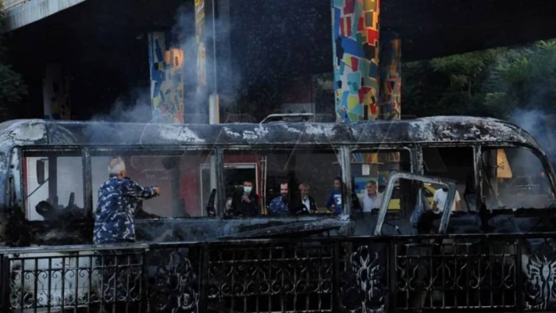 Βομβιστική επίθεση σε στρατιωτικό λεωφορείο στη Δαμασκό - Στους 14 οι νεκροί