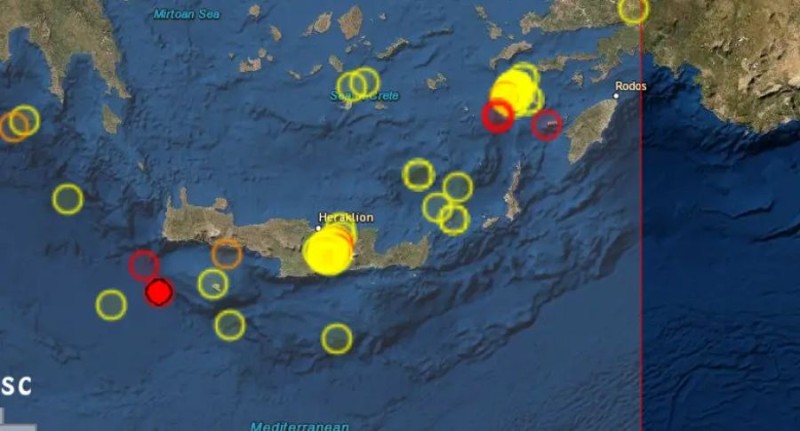  Σεισμός 3,7 Ρίχτερ ανοιχτά της Κρήτης