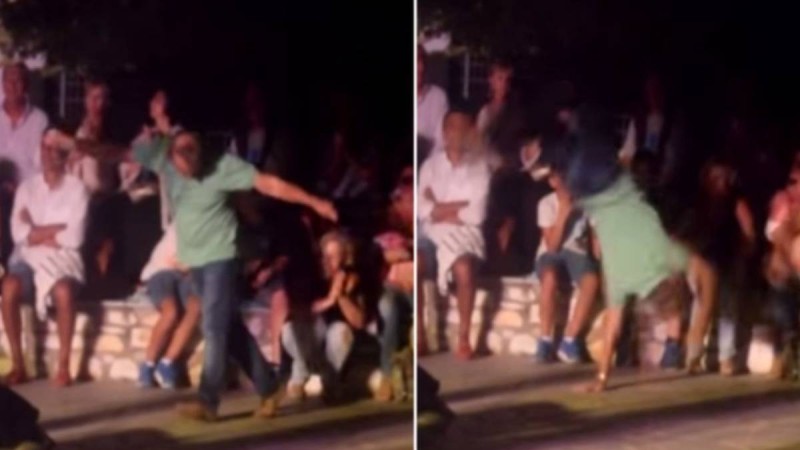 65χρονος άντρας χορεύει μερακλίδικα ζεϊμπέκικο με κωλοτούμπες σε συναυλία και ξεσηκώνει τα πλήθη