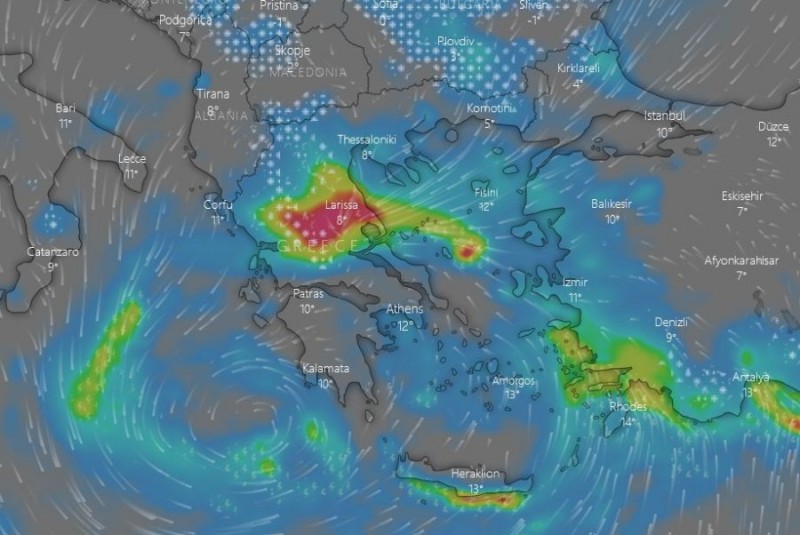 Έκτακτο δελτίο επιδείνωσης καιρού: Έρχεται ο Διομήδης με χιόνια και θυελλώδεις ανέμους