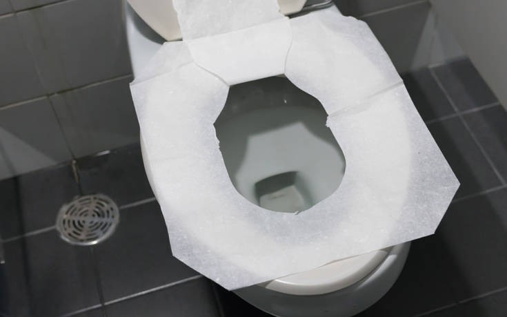 χαρτί κάθισμα τουαλέτας