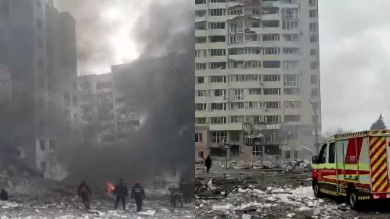 Βίντεο σοκ! Καρέ καρέ ο βομβαρδισμός της πόλης Τσερνίχιβ (video)