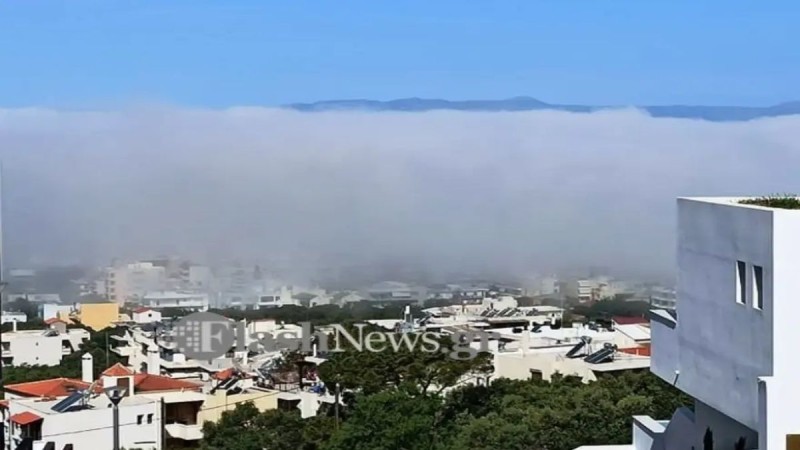  Σπάνιο φαινόμενο ομίχλης στα Χανιά (video)