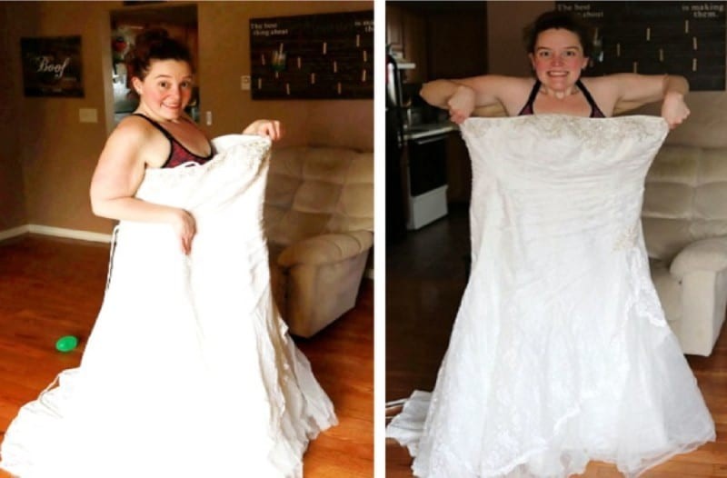 Νύφη έμεινε μισή μετά το γάμο - Οι φωτογραφίες με το νυφικό της σοκάρουν (photos)