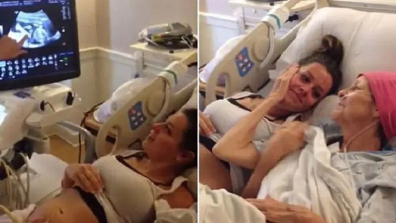 Η συγκινητική στιγμή που γυναίκα μαθαίνει το φύλο του μωρού της δίπλα στην ετοιμοθάνατη μητέρα της...