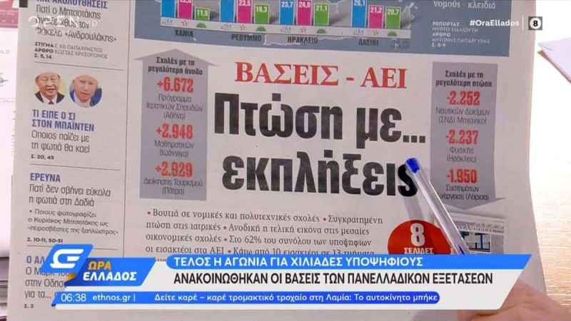 Τα πρωτοσέλιδα των εφημερίδων (29/7)