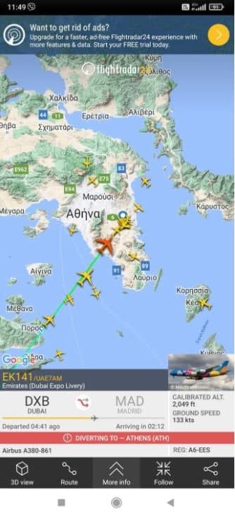 Θρίλερ στο Ελευθερίος Βενιζέλος: Αεροπλάνο από Μαδρίτη για Ντουμπάι ζήτησε να προσγειωθεί εκτάκτως στην Αθήνα!