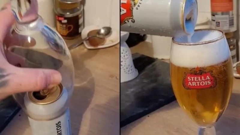 Τρελό κόλπο: Πώς να αδειάσεις με τη μία όλο το κουτάκι μπύρα στο ποτήρι χωρίς να ξεχειλίσει αφρό (Video)