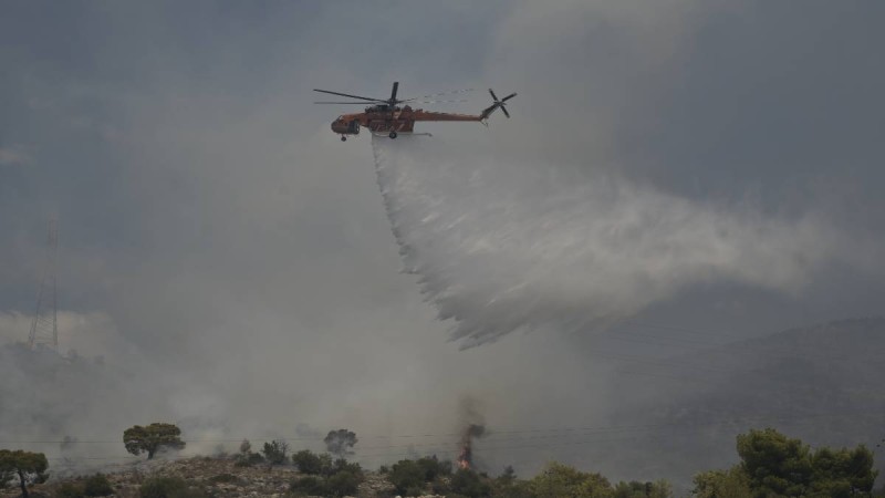 Φωτιά στις Σέρρες: Καίγεται δάσος στο χωριό Ορεινή