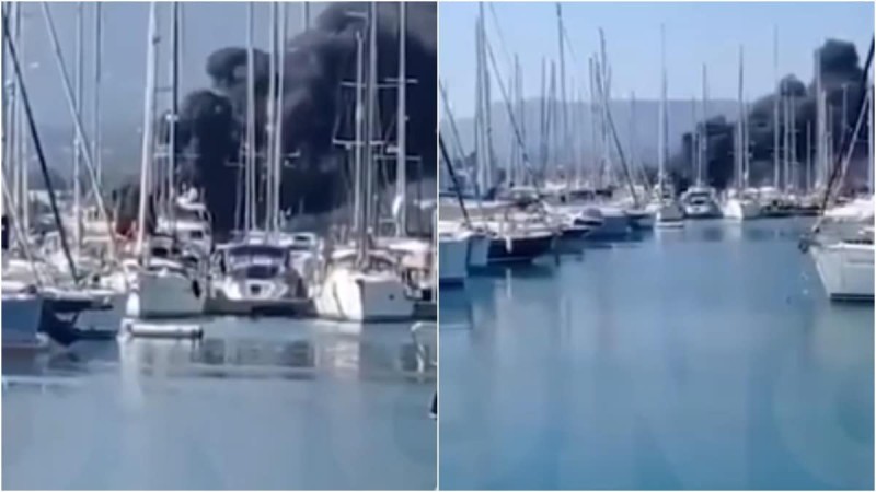 Φωτιά σε σκάφος στην Κέρκυρα - Στο σημείο ισχυρές δυνάμεις της πυροσβεστικής
