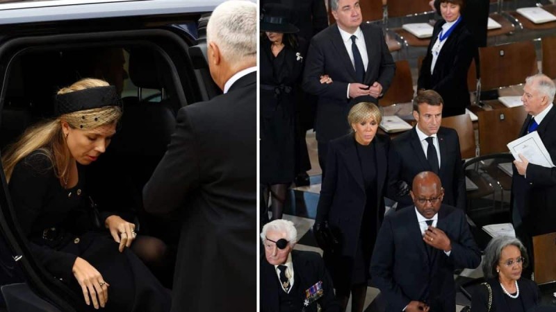 Κηδεία βασίλισσας Ελισάβετ: Η γαλλική κομψότητα της Μακρόν και τα εντυπωσιακά headpieces