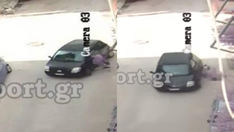 Σοκαριστικό σκηνικό: Πέρασε με το αυτοκίνητο πάνω από το πόδι της – Κάμερα κατέγραψε την παράσυρση (video)