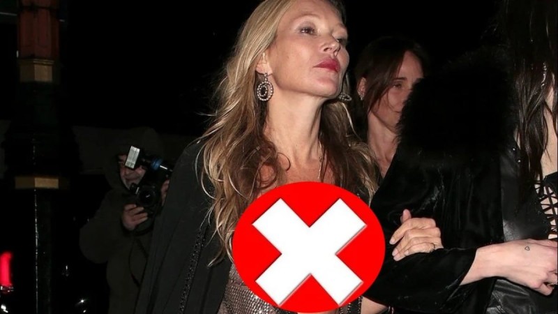 «Ατύχημα» για την Kate Moss - Σχεδόν γυμνή σε νυχτερινή έξοδο (ΦΩΤΟ)