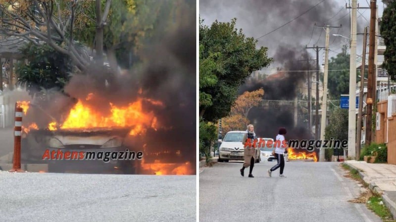 Θρίλερ στο Πόρτο Ράφτη: Αυτοκίνητο τυλίχθηκε στις φλόγες! Αγωνία για τους επιβαίνοντες!