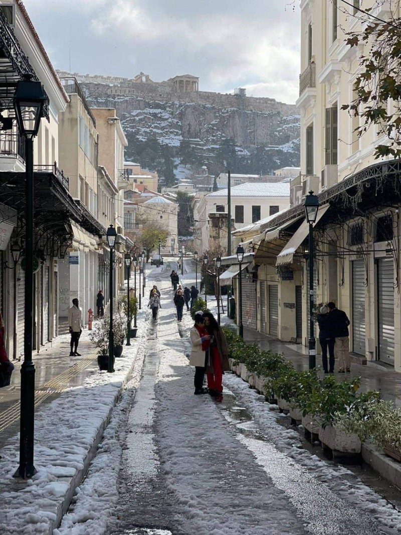 Χιονισμένη Αθήνα