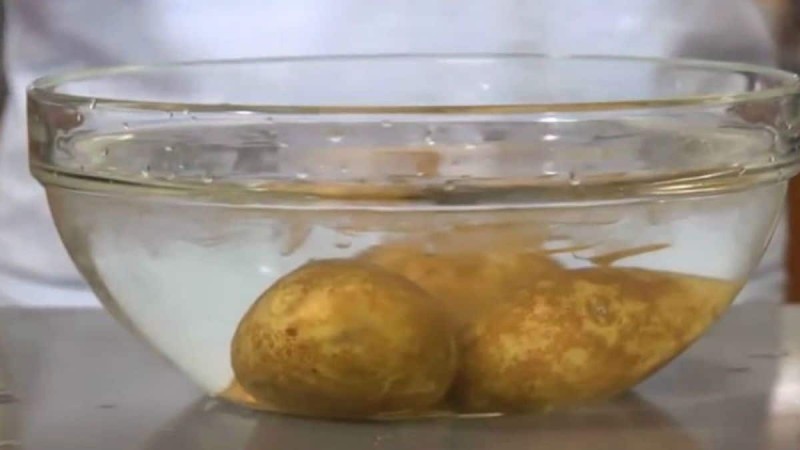 Έβαλε τις πατάτες σε νερό με παγάκια πριν τις τηγανίσει - Μόλις δείτε το λόγο θα τρέξετε να το κάνετε!