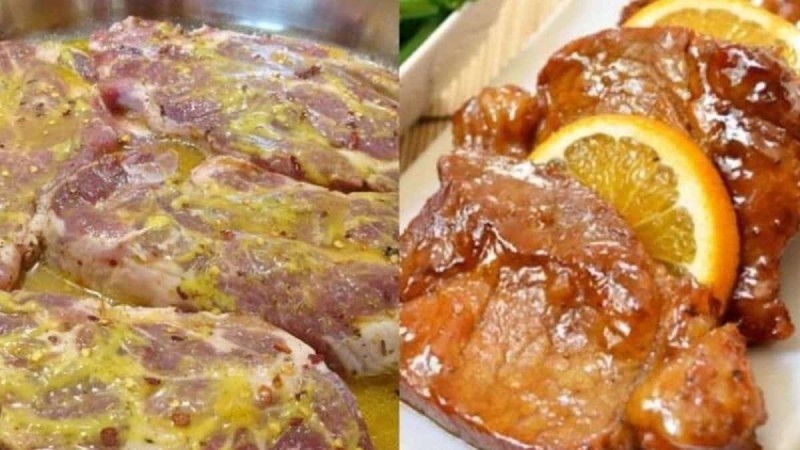 Η καλύτερη συνταγή για μπριζόλες: Ζουμερές χοιρινές μπριζόλες με μουστάρδα, πορτοκάλι και μέλι