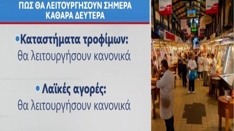 Καθαρά Δευτέρα: Ποια καταστήματα παραμένουν ανοικτά - Τι ισχύει για Βαρβάκειο και λαϊκές αγορές - Το ωράριο λειτουργίας (Video)