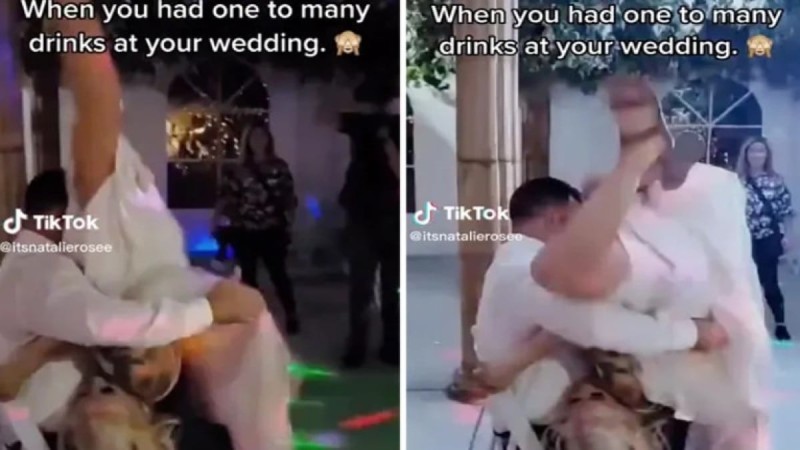 Ντίρλα στο μεθύσι η νύφη: Χορεύει πάνω στον γαμπρό και τους αφήνει όλους άφωνους (Video)