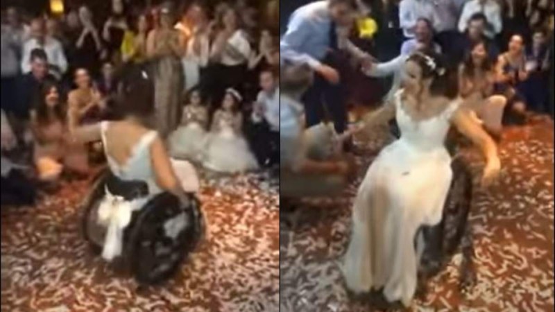 Δύναμη ψυχής στην πίστα: Το ζεϊμπέκικο νύφης σε αμαξίδιο που έκανε όλο τον γάμο να «παραμιλά»