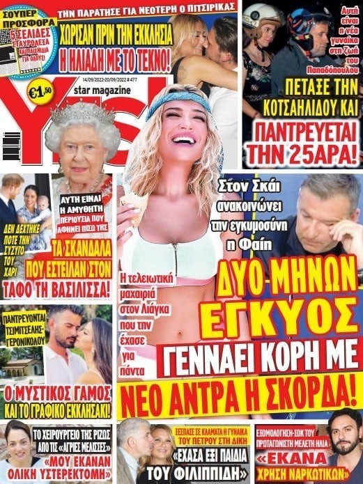 Πρωτοσέλιδο «Yes» Magazine με Σπύρο Παπαδόπουλο