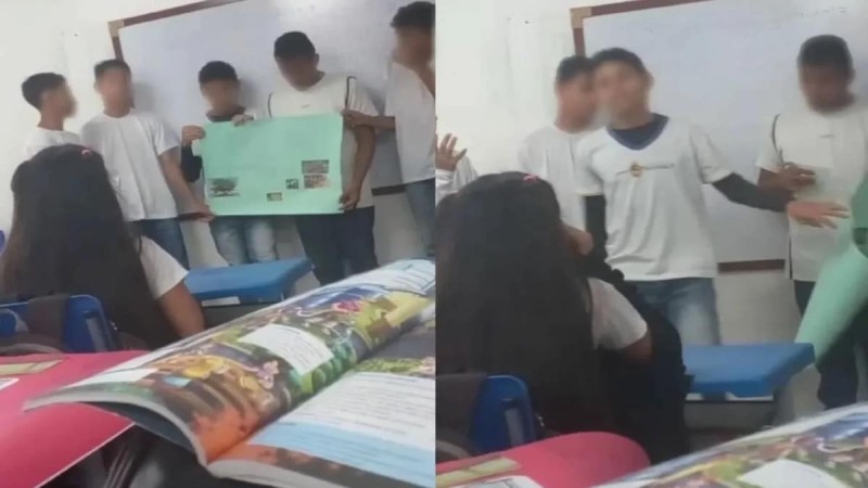 Τρομακτική στιγμή: 14χρονος κάρφωσε στυλό στο πρόσωπο συμμαθήτριας του! (Video)