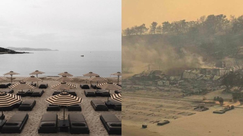Πυρκαγιά στη Ρόδο: Κάηκε γνωστό beach bar! Σοκάρει το πριν και το μετά (photos)