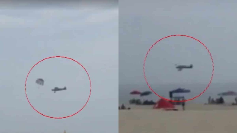 Σοκ για λουόμενους: Μικρό αεροσκάφος έπεσε στην θάλασσα μπροστά στα μάτια τους (video)