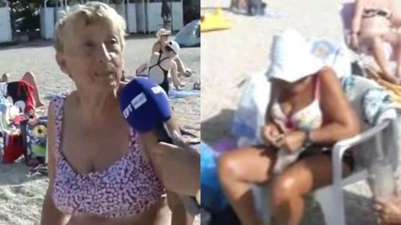 «Είμαι ελεύθερη κοπέλα, τι να κάνω;» – Η γιαγιά στην παραλία που τρέλανε ρεπόρτερ της ΕΡΤ (video)