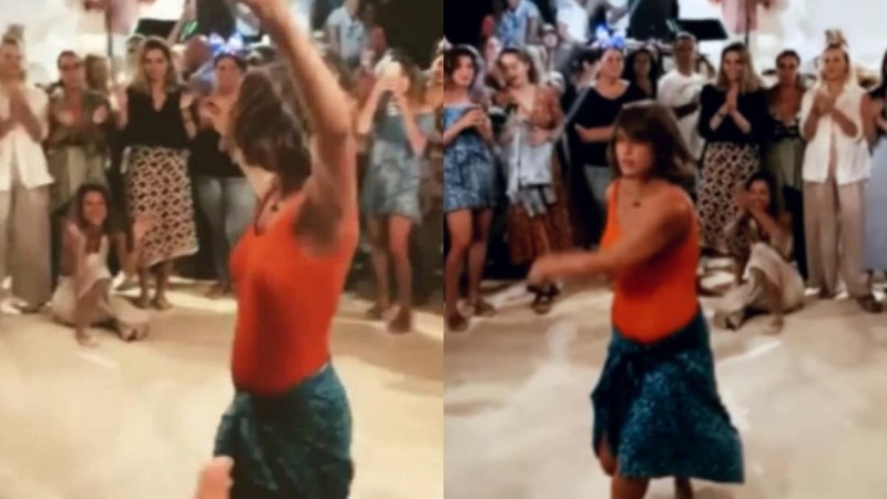 Την χειροκροτούσαν όλοι όρθιοι: Η Κλέλια Ανδριολάτου χόρεψε ζεϊμπέκικο σε πανηγύρι και αποθεώθηκε