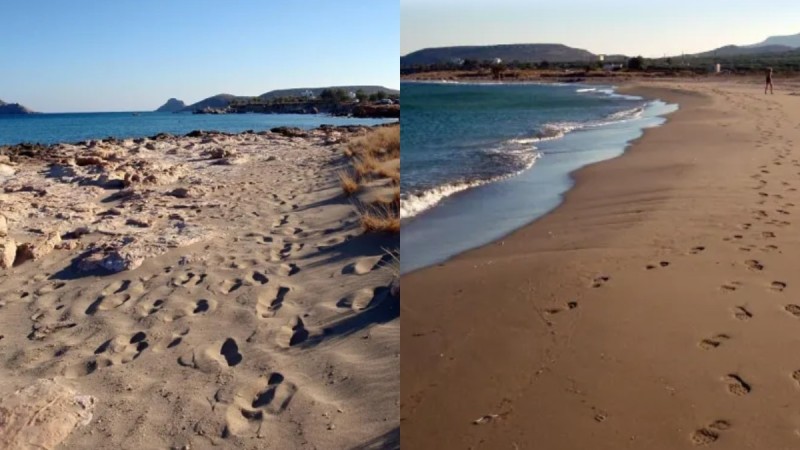 Παραλία βγαλμένη από ταινία: Το άγνωστο σεληνιακό τοπίο της Κρήτης με τα κρυστάλλινα νερά 